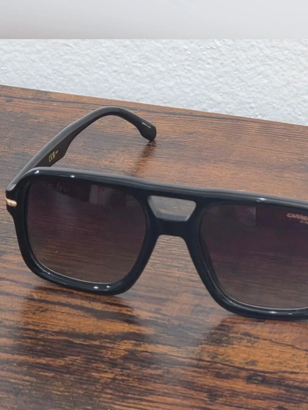 Carrera 317/S 807/HA Black/ Brown Squared Aviator Sunglasses